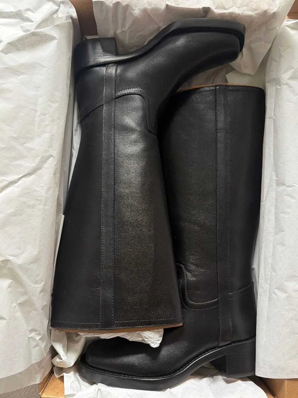 Reformation Frances Knee High Boot Black - Size 9